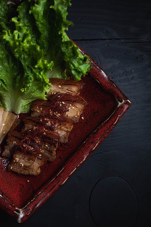 Braised Pork Belly Lettuce Wrap